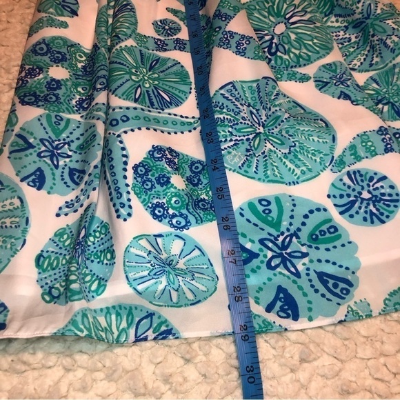 Lilly Pulitzer Ocean Sea Urchin Flounce Dress XS Starfish Ruffle Blue White - Picture 8 of 8